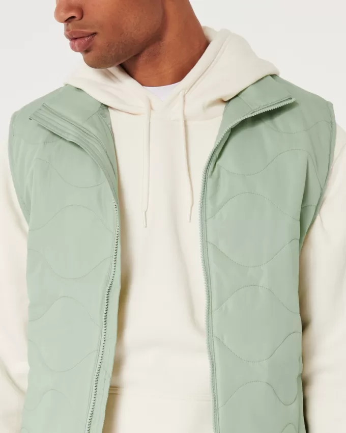 Onion-Quilted Puffer Vest,Onion-Quilted Puffer Vest