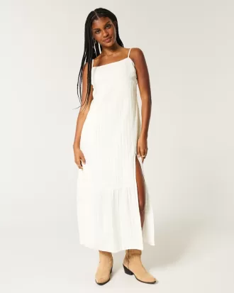 Open-Back Babydoll Maxi Dress,Open-Back Babydoll Maxi Dress