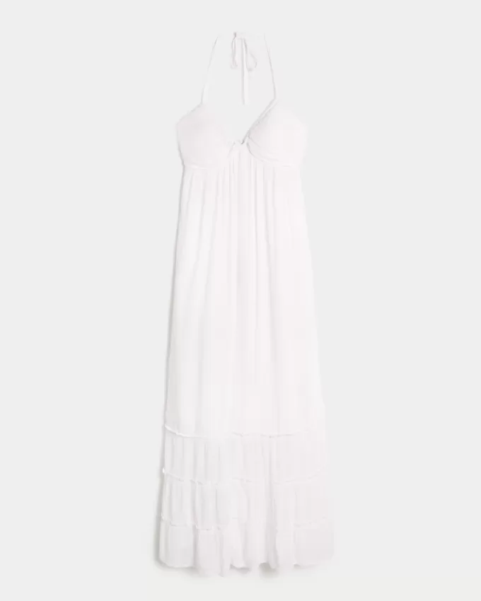 Open Back Halter Maxi Dress,Open Back Halter Maxi Dress