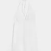 Open Back Linen-Blend Halter Dress,Open Back Linen-Blend Halter Dress