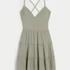 Open Back Tiered Mini Dress,Open Back Tiered Mini Dress Open Back Tiered Mini Dress,Open Back Tiered Mini Dress