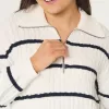 Oversized Cable-Knit Half-Zip Sweater,Oversized Cable-Knit Half-Zip Sweater