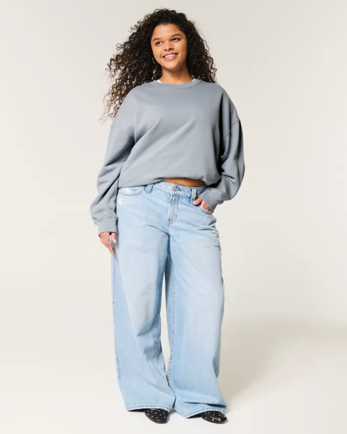 Oversized Crew Sweatshirt,Oversized Crew Sweatshirt