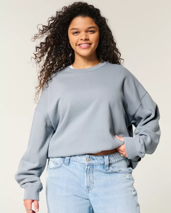 Oversized Crew Sweatshirt,Oversized Crew Sweatshirt