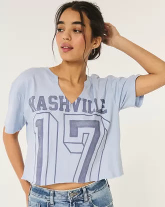 Oversized Crop Nashville Graphic Tee,Oversized Crop Nashville Graphic Tee