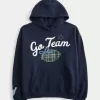 Oversized Go Team Graphic Hoodie,Oversized Go Team Graphic Hoodie