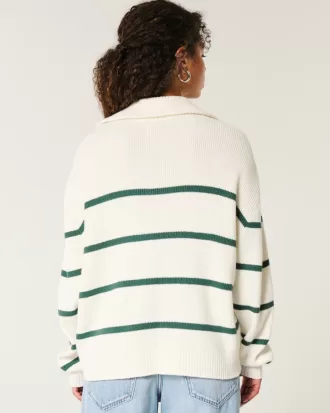 Oversized Half-Zip Sweater,Oversized Half-Zip Sweater