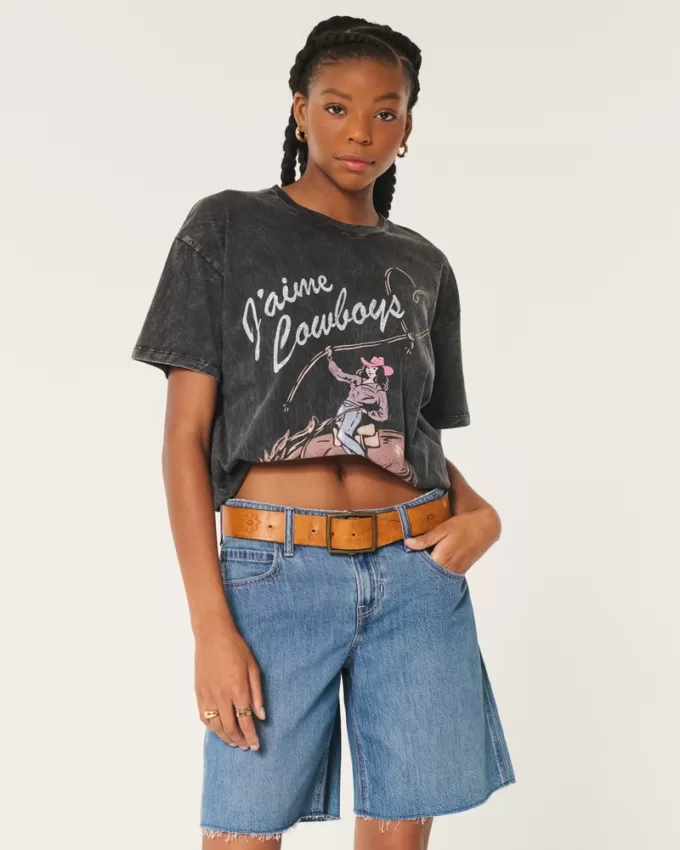 Oversized J’aime Cowboys Graphic Tee,Oversized J’aime Cowboys Graphic Tee