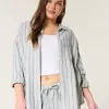Oversized Linen-Blend Shirt,Oversized Linen-Blend Shirt
