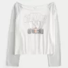 Oversized Long-Sleeve Racing Graphic Tee,Oversized Long-Sleeve Racing Graphic Tee