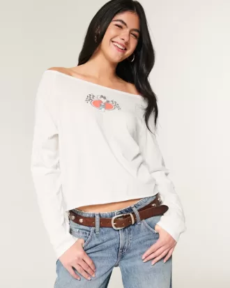Oversized Long-Sleeve Snoopy Graphic Tee,Oversized Long-Sleeve Snoopy Graphic Tee