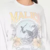 Oversized Malibu California Graphic Terry Sweatshirt,Oversized Malibu California Graphic Terry Sweatshirt