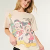 Oversized Minnie & Mickey Mouse Graphic Tee,Oversized Minnie & Mickey Mouse Graphic Tee