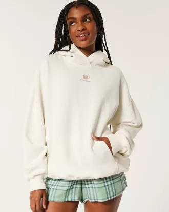 Oversized Monday Matcha Graphic Hoodie,Oversized Monday Matcha Graphic Hoodie