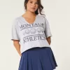 Oversized Montauk Athletics Graphic Tee,Oversized Montauk Athletics Graphic Tee