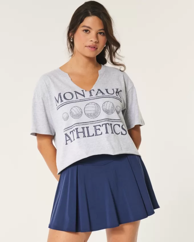 Oversized Montauk Athletics Graphic Tee,Oversized Montauk Athletics Graphic Tee
