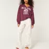 Oversized New York Graphic Notch-Neck Sweatshirt,Oversized New York Graphic Notch-Neck Sweatshirt