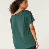Oversized Off-the-Shoulder Go Sports Graphic Tee,Oversized Off-the-Shoulder Go Sports Graphic Tee