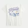 Oversized Off-the-Shoulder Kauai Graphic Tee,Oversized Off-the-Shoulder Kauai Graphic Tee