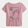 Oversized Off-the-Shoulder Reneé Rapp Graphic Tee,Oversized Off-the-Shoulder Reneé Rapp Graphic Tee