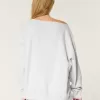 Oversized Off-the-Shoulder Sweatshirt,Oversized Off-the-Shoulder Sweatshirt