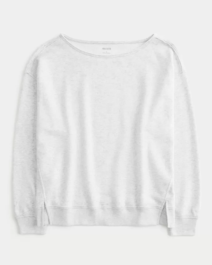 Oversized Off-the-Shoulder Sweatshirt,Oversized Off-the-Shoulder Sweatshirt