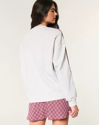 Oversized San Diego Graphic Crew Sweatshirt,Oversized San Diego Graphic Crew Sweatshirt