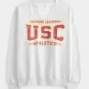 Oversized USC Graphic Notch-Neck Sweatshirt,Oversized USC Graphic Notch-Neck Sweatshirt