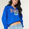 Oversized University of Florida Graphic Notch-Neck Sweatshirt,Oversized University of Florida Graphic Notch-Neck Sweatshirt