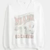 Oversized University of Miami Graphic Notch-Neck Sweatshirt,Oversized University of Miami Graphic Notch-Neck Sweatshirt