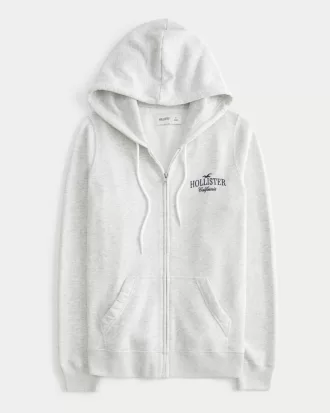 Oversized Zip-Up Logo Hoodie,Oversized Zip-Up Logo Hoodie