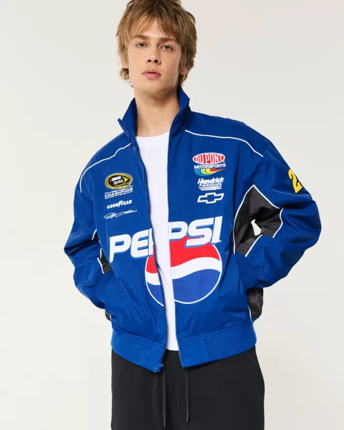 Pepsi NASCAR Graphic Zip-Up Racing Jacket,Pepsi NASCAR Graphic Zip-Up Racing Jacket