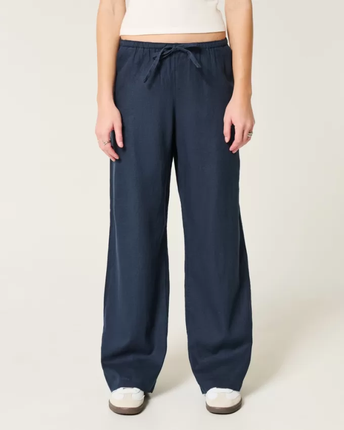 Pull-On Wide-Leg Pants,Pull-On Wide-Leg Pants