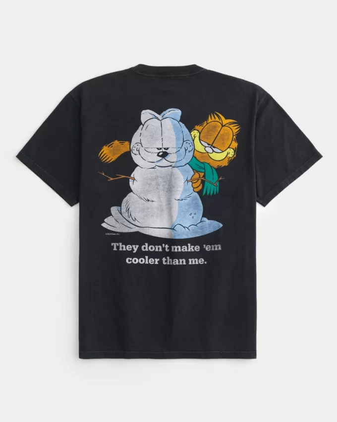 Relaxed Garfield Graphic Tee,Relaxed Garfield Graphic Tee