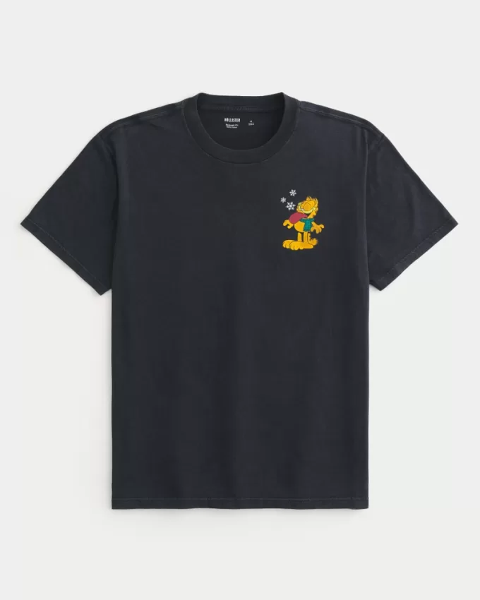 Relaxed Garfield Graphic Tee,Relaxed Garfield Graphic Tee
