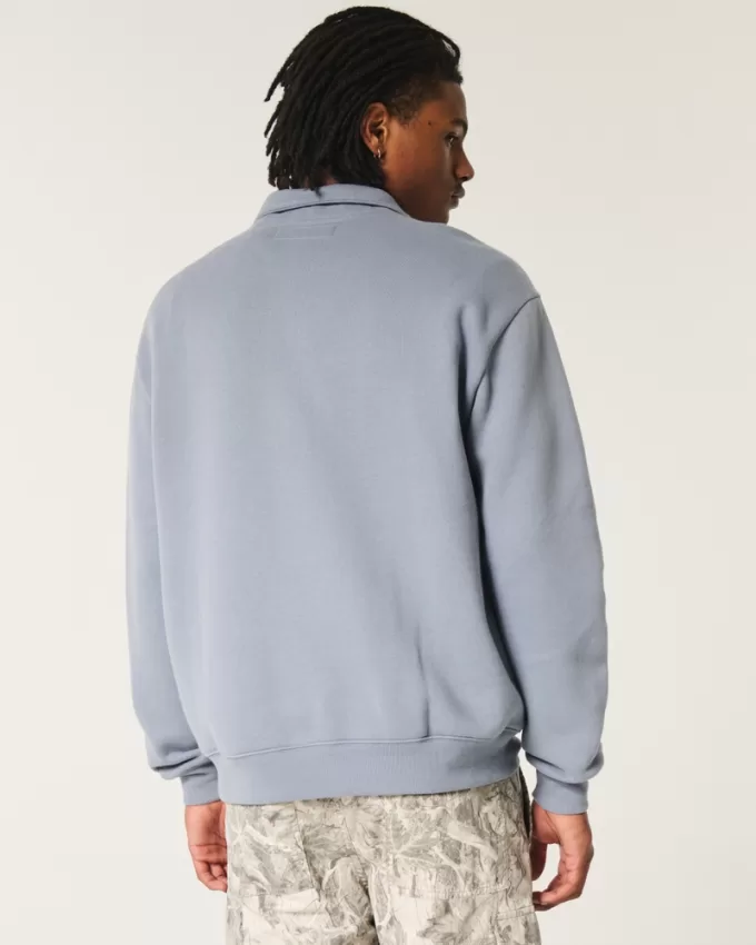 Relaxed Half-Zip Logo Sweatshirt,Relaxed Half-Zip Logo Sweatshirt