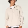Relaxed Half-Zip Logo Sweatshirt,Relaxed Half-Zip Logo Sweatshirt