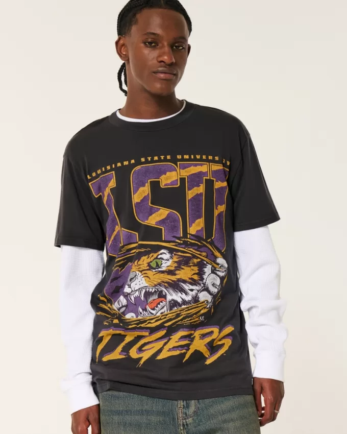 Relaxed Louisiana State University Tigers Graphic Tee,Relaxed Louisiana State University Tigers Graphic Tee