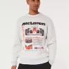 Relaxed McLaren Graphic Crew Sweatshirt,Relaxed McLaren Graphic Crew Sweatshirt