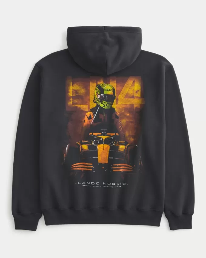 Relaxed McLaren Lando Norris Graphic Hoodie,Relaxed McLaren Lando Norris Graphic Hoodie