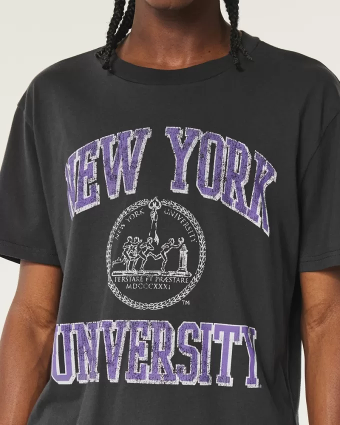 Relaxed New York University Graphic Tee,Relaxed New York University Graphic Tee