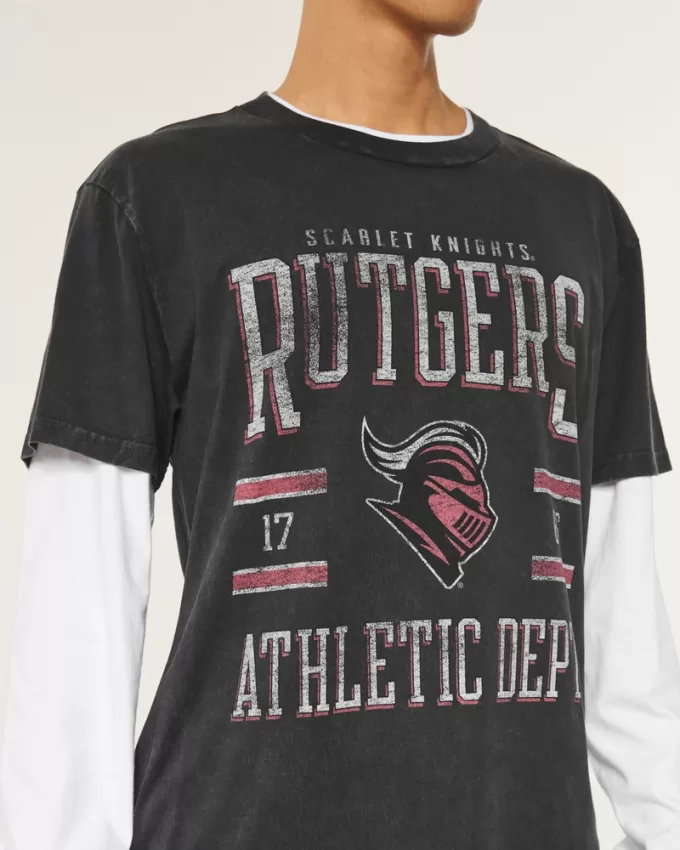 Relaxed Rutgers University Graphic Tee,Relaxed Rutgers University Graphic Tee