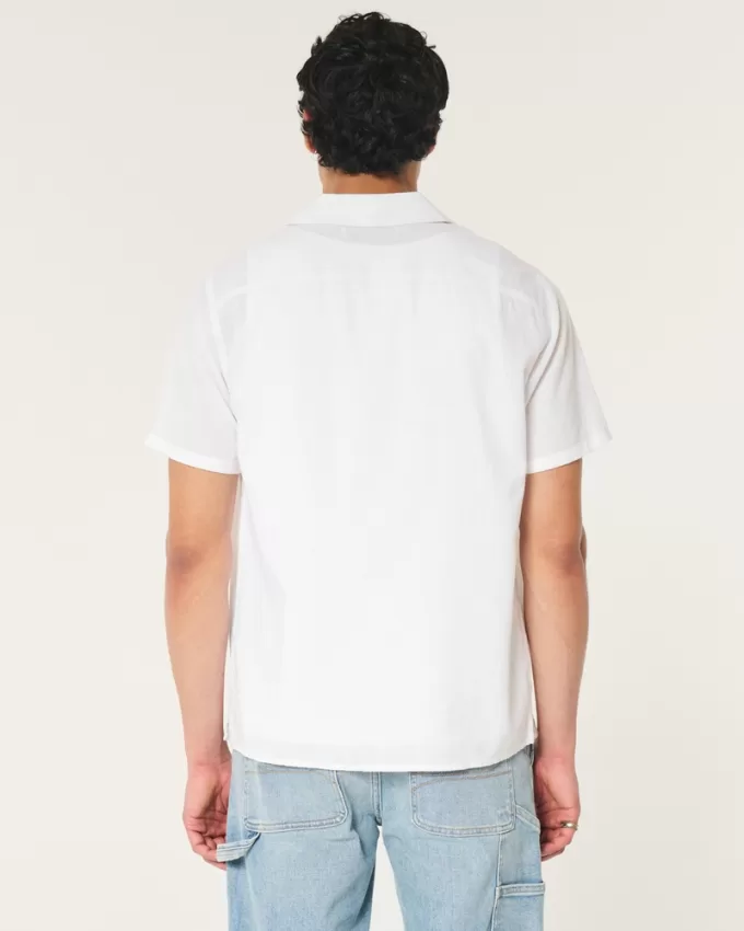 Relaxed Short-Sleeve Embroidered Western Graphic Shirt,Relaxed Short-Sleeve Embroidered Western Graphic Shirt