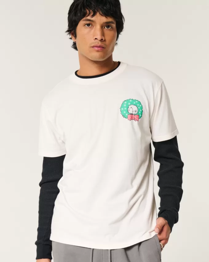 Relaxed Snoopy Graphic Tee,Relaxed Snoopy Graphic Tee