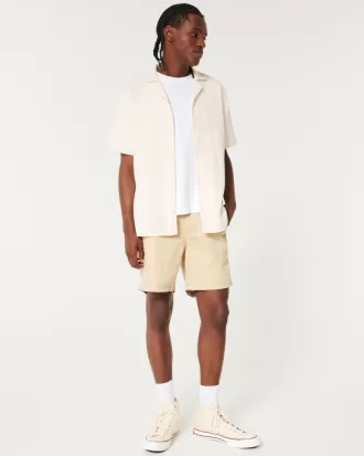 Relaxed Textured Short-Sleeve Shirt,Relaxed Textured Short-Sleeve Shirt