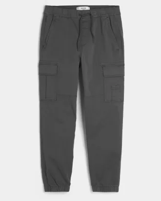 Relaxed Twill Cargo Joggers,Relaxed Twill Cargo Joggers