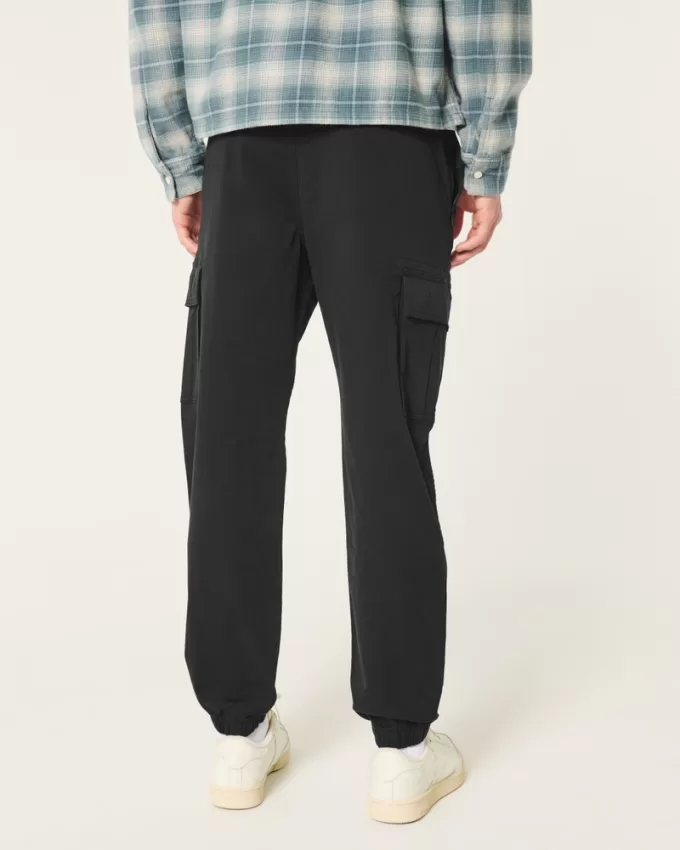 Relaxed Twill Cargo Joggers,Relaxed Twill Cargo Joggers