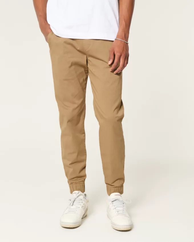 Relaxed Twill Joggers,Relaxed Twill Joggers