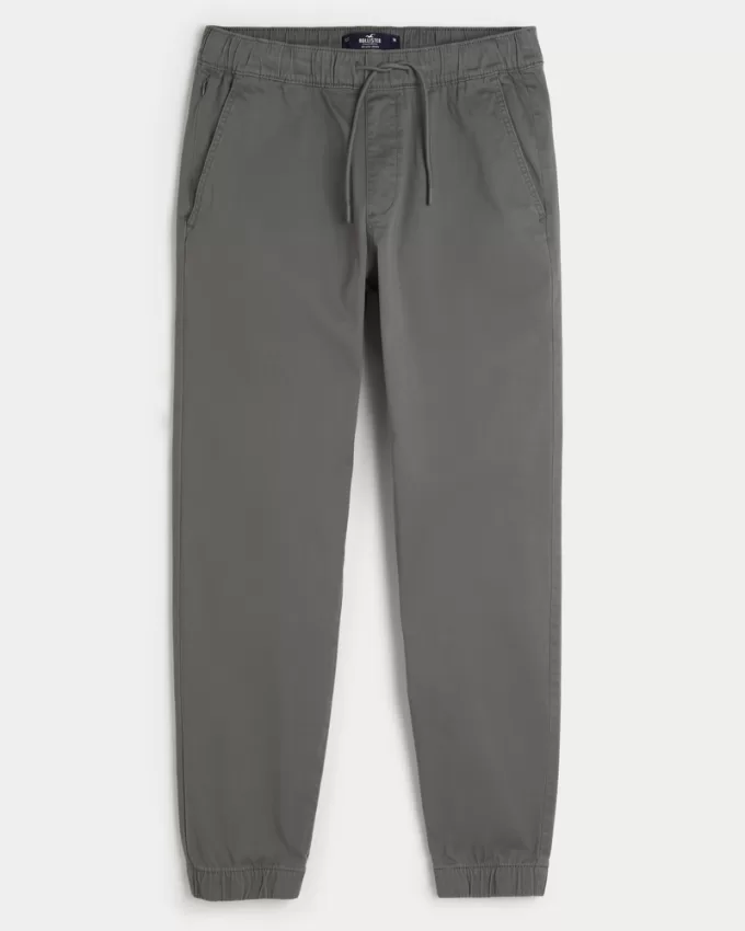 Relaxed Twill Joggers,Relaxed Twill Joggers