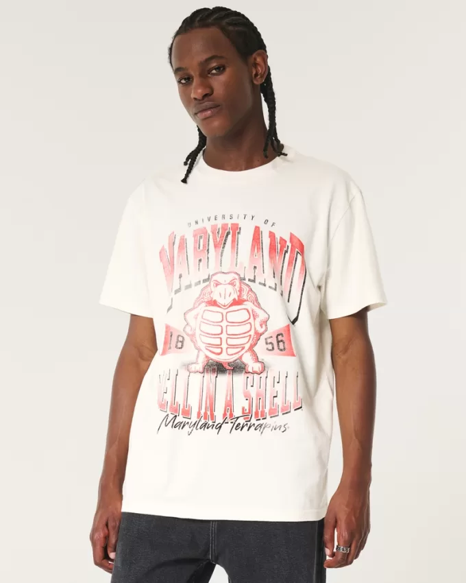 Relaxed University of Maryland Terrapins Graphic Tee,Relaxed University of Maryland Terrapins Graphic Tee